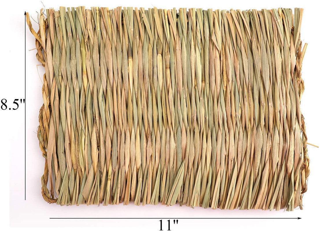 Set di 3 tappetini in legno natural, giocattoli e letti per piccoli animali come porcellini d'India , pappagalli e coniglietti.