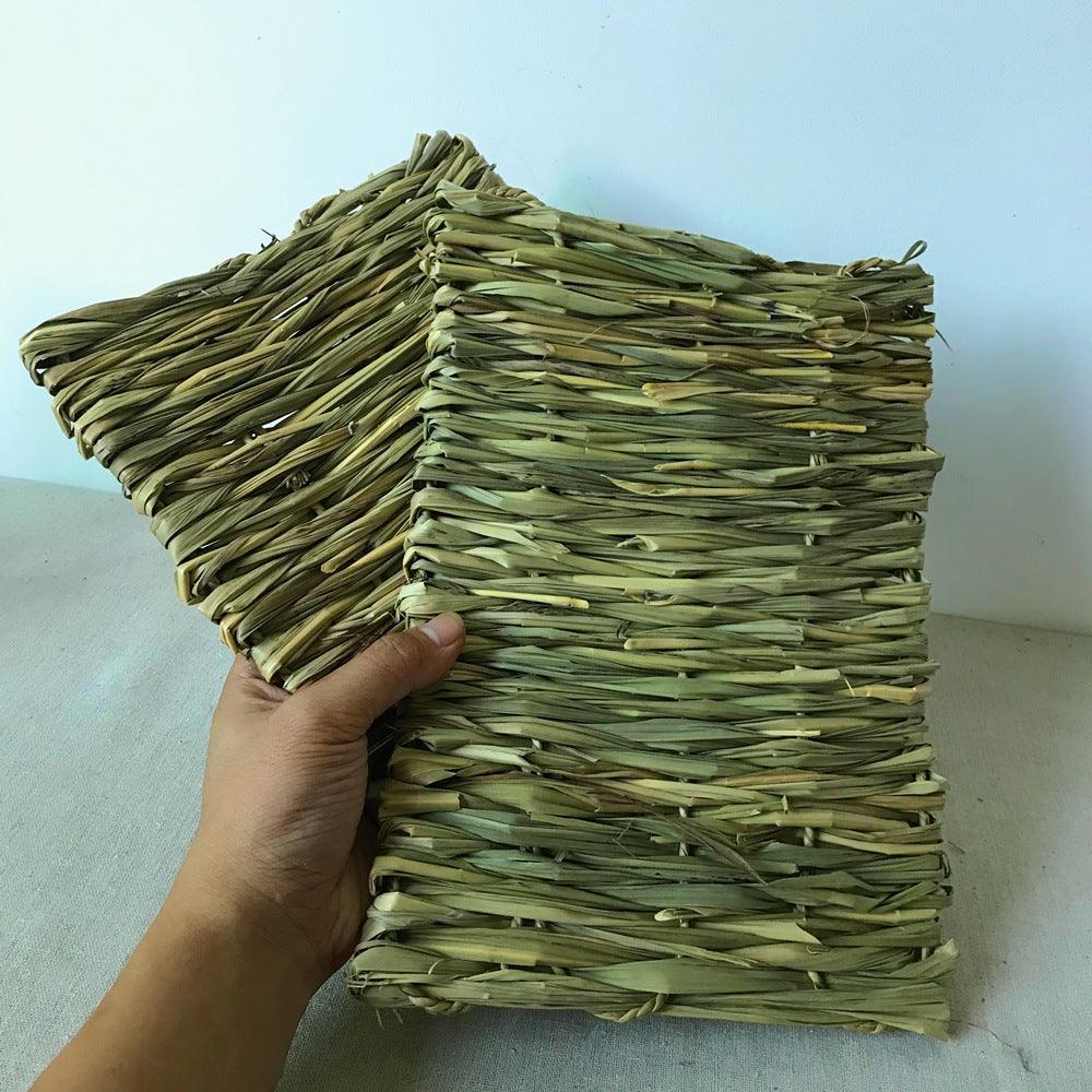 Set di 3 tappetini in legno natural, giocattoli e letti per piccoli animali come porcellini d'India , pappagalli e coniglietti.