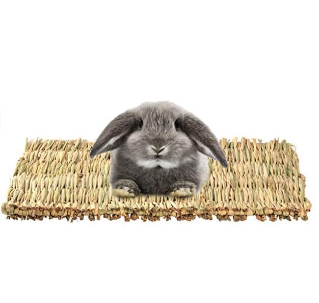 Set di 3 tappetini in legno natural, giocattoli e letti per piccoli animali come porcellini d'India , pappagalli e coniglietti.